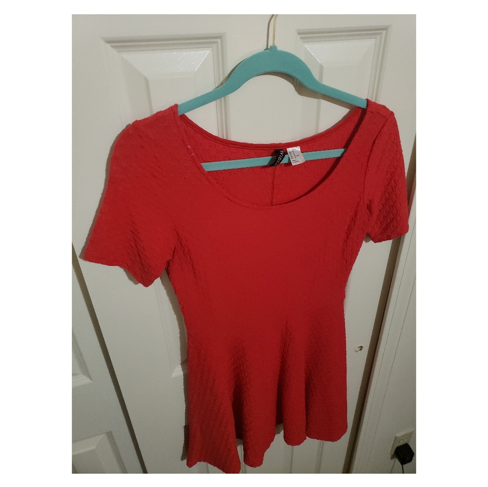 Short Sleeve Red Dress